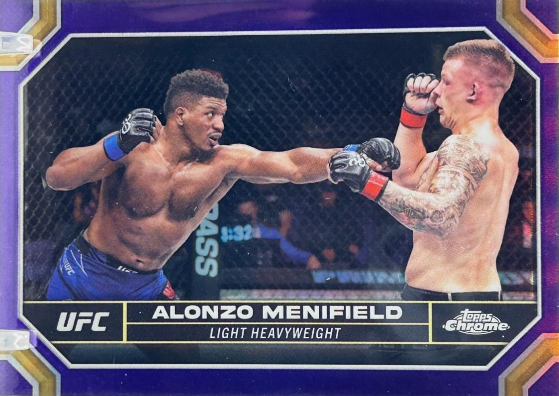 Alonzo Menifield 2024 Topps Chrome UFC Base #168 Purple Refractor
