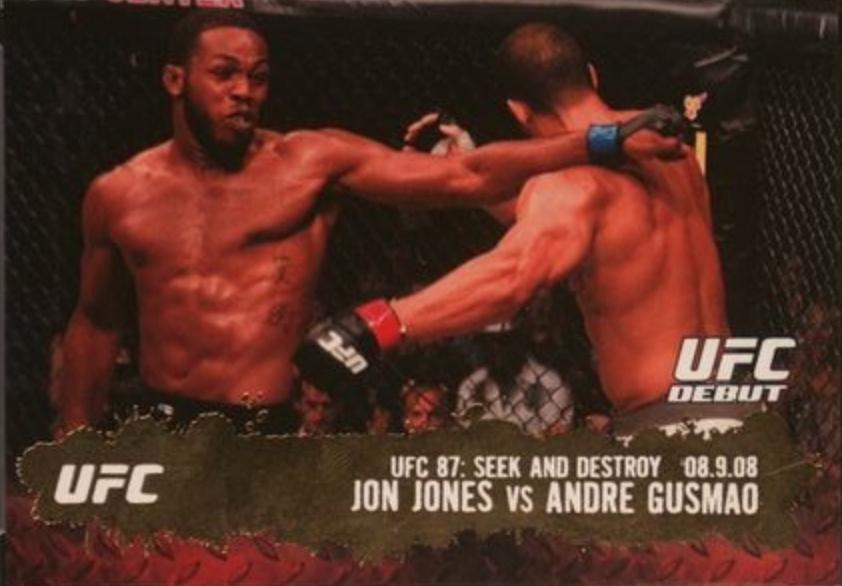 Jon Jones / Andre Gusmao 2009 Topps UFC Round 2 Base #101 Gold