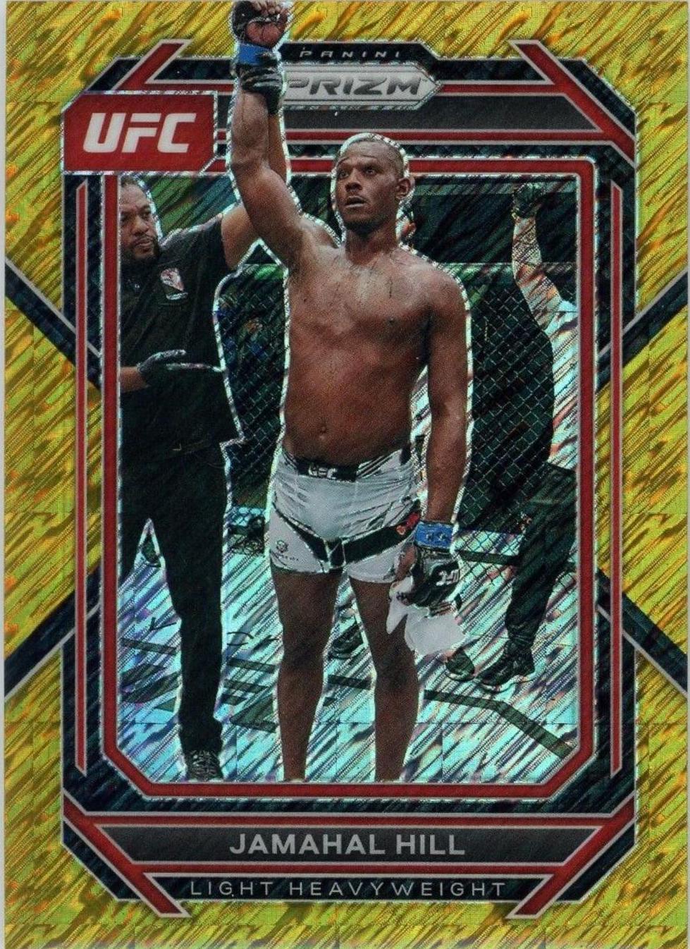 Jamahal Hill 2023 Panini Prizm UFC Base #119 Gold Shimmer