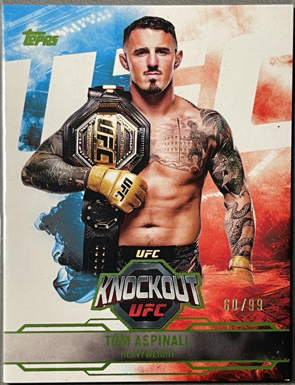 Tom Aspinall 2025 Topps Knockout UFC Base #31 Lime Green