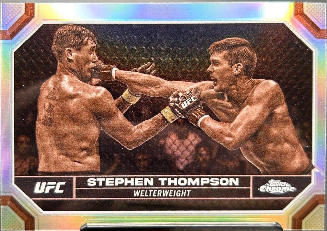 Stephen Thompson 2024 Topps Chrome UFC Base #180 Sepia Refractor