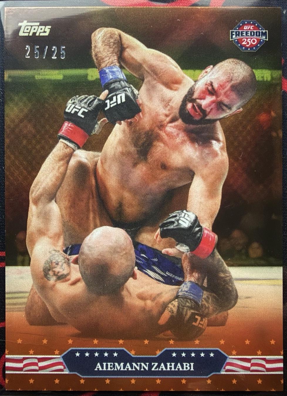 Aiemann Zahabi 2026 Topps UFC Freedom 250 Base #21 Orange