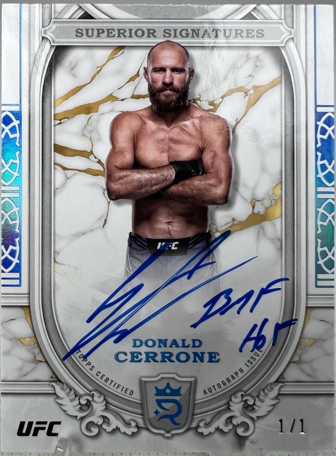 Donald Cerrone 2024 Topps Royalty UFC Superior Signatures #SS-DCE Platinum