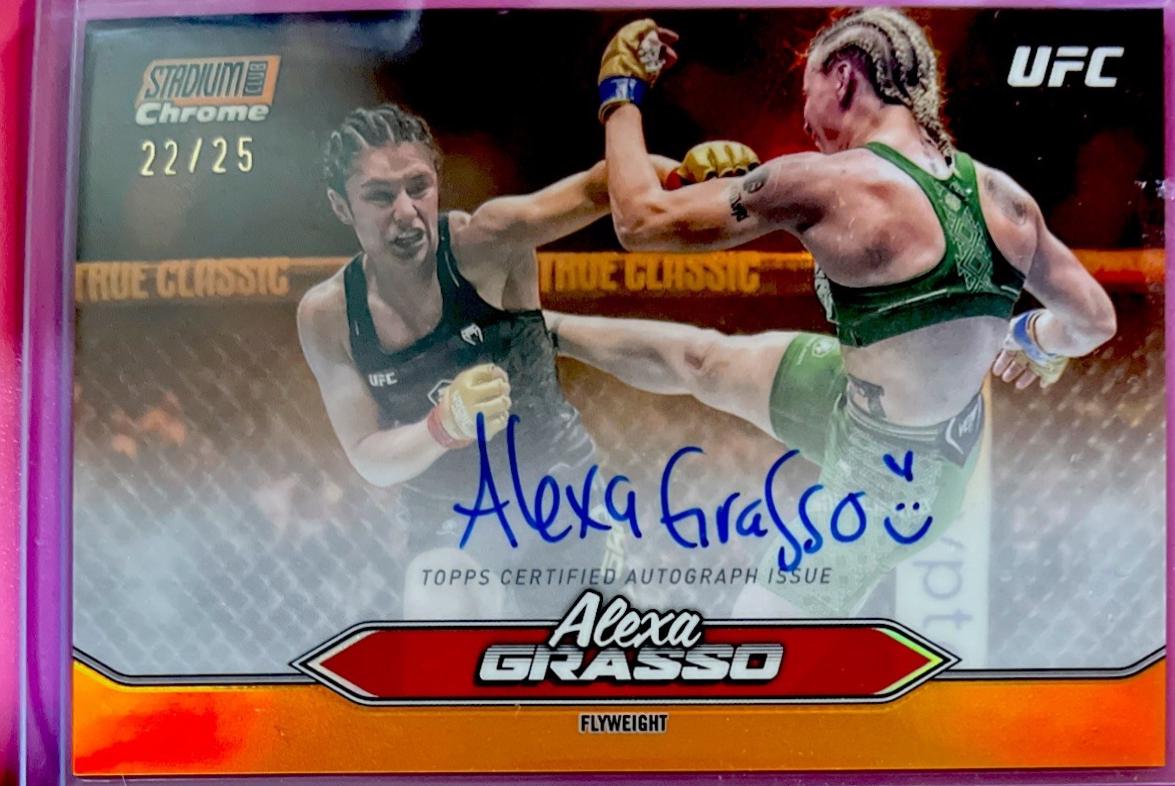 Alexa Grasso 2025 Topps Stadium Club UFC Chrome Autographs #CAS-AGO Orange