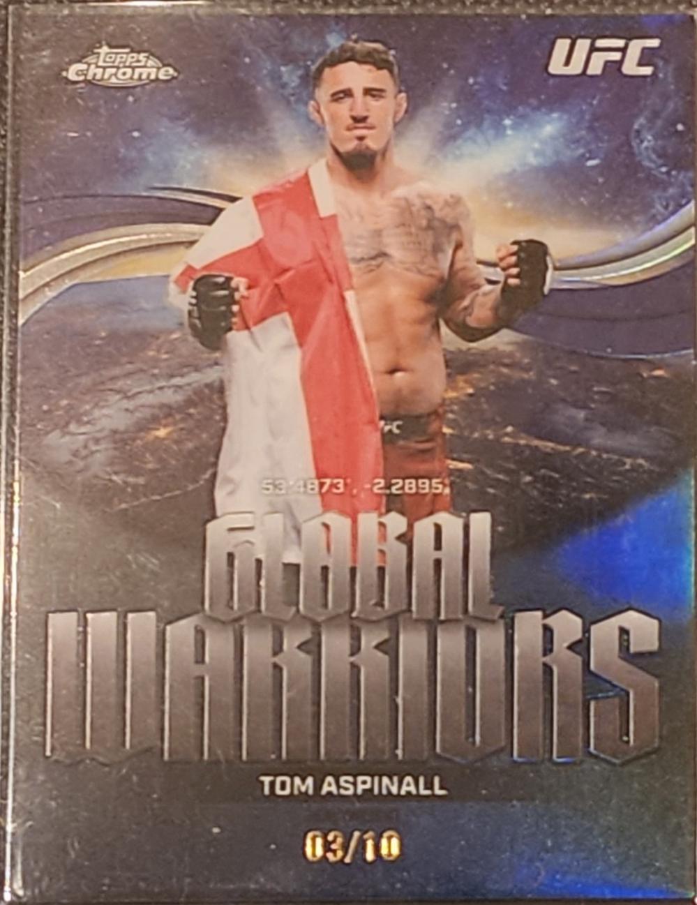 Tom Aspinall 2026 Topps Chrome UFC Global Warriors #GW-1 Black Refractor