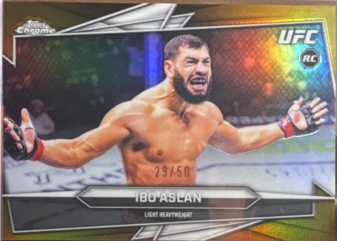 Ibo Aslan 2026 Topps Chrome UFC Base #189 Gold Refractor