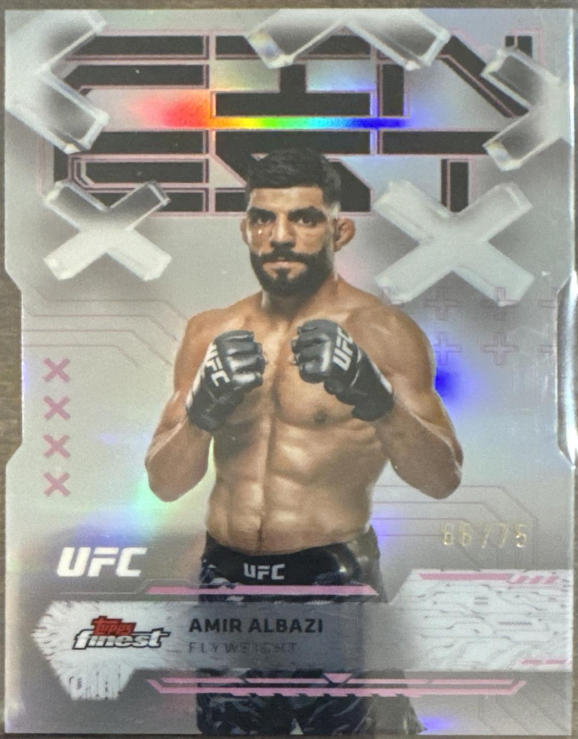 Amir Albazi 2025 Topps Finest UFC Base Common #73 Die-Cut Refractor
