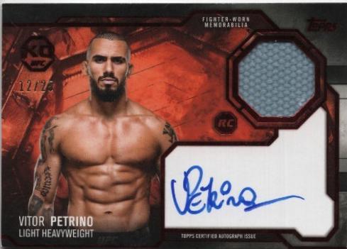 Vitor Petrino 2025 Topps Knockout UFC Knockout Autograph Relics #KAR-VP Red