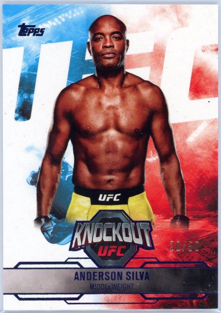 Anderson Silva 2025 Topps Knockout UFC Base #34 Blue