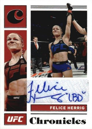 Felice Herrig 2021 Panini Chronicles UFC Chronicles Signatures #20 Gold
