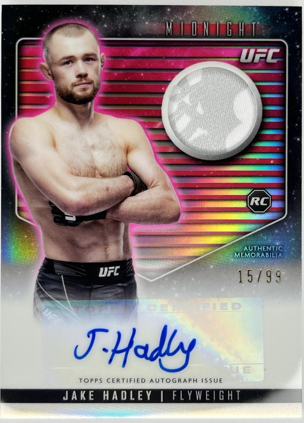 Jake Hadley 2024 Topps Midnight UFC Relic Autographs #RCA-JHA Twilight