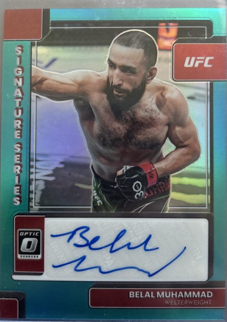 Belal Muhammad 2023 Panini Donruss Optic UFC Signature Series #1 Teal