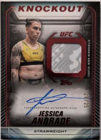Jessica Andrade 2024 Topps Knockout UFC Knockout Autograph Relics #KAR-JAE Red