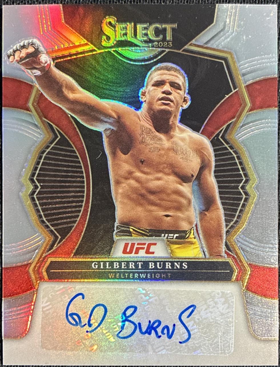 Gilbert Burns 2023 Panini Select UFC Signatures #33 Disco