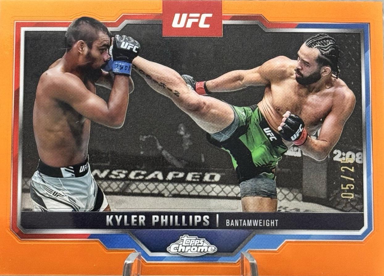 Kyler Phillips 2025 Topps Chrome UFC Base #181 Orange Refractor