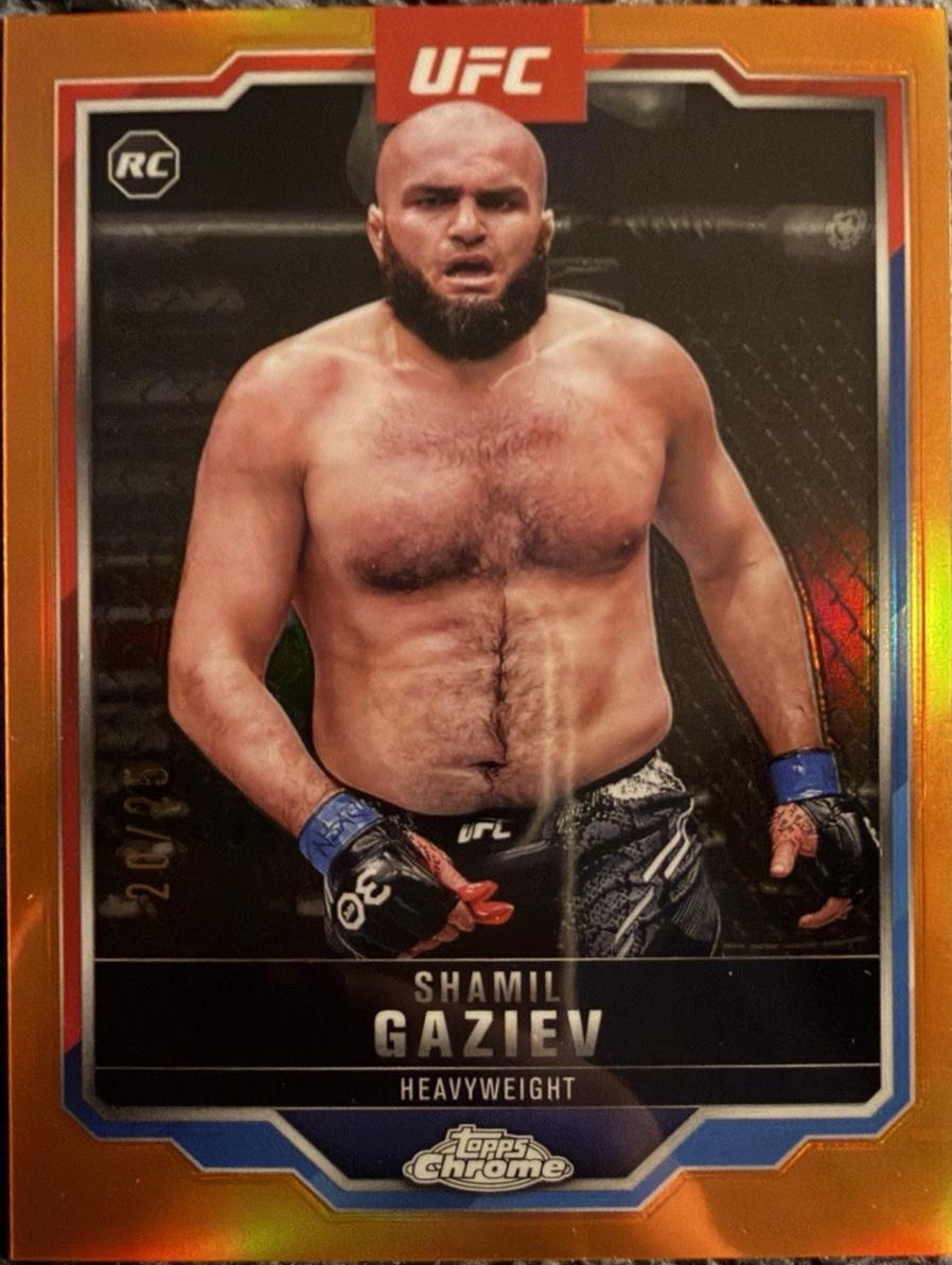 Shamil Gaziev 2025 Topps Chrome UFC Base #91 Orange Refractor