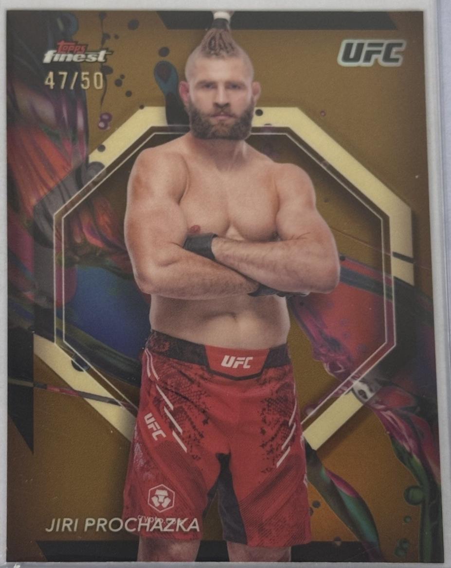 Jiri Prochazka 2024 Topps Finest UFC Base Common #78 Gold Refractor