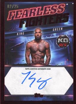 King Green 2025 Topps Knockout UFC Fearless Fighters Signatures #FF-KG Red