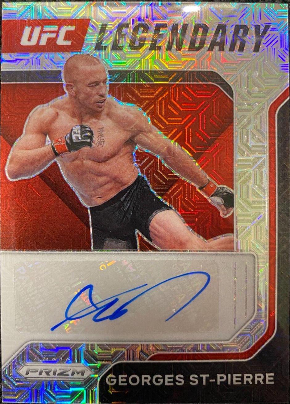 Georges St-Pierre 2022 Panini Prizm UFC Legendary Signatures #7 Mojo