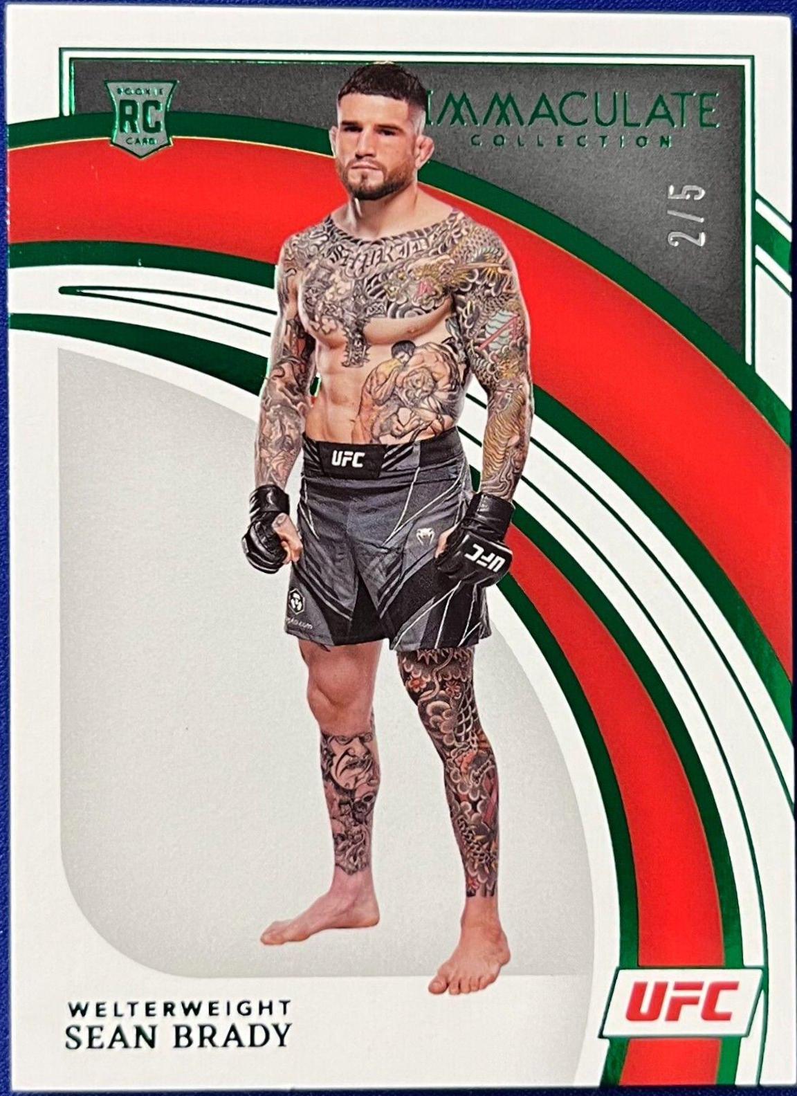 Sean Brady 2022 Panini Immaculate UFC Base #98 Green