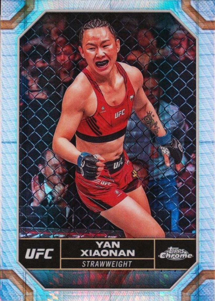 Yan Xiaonan 2024 Topps Chrome UFC Base #198 Prism Refractor