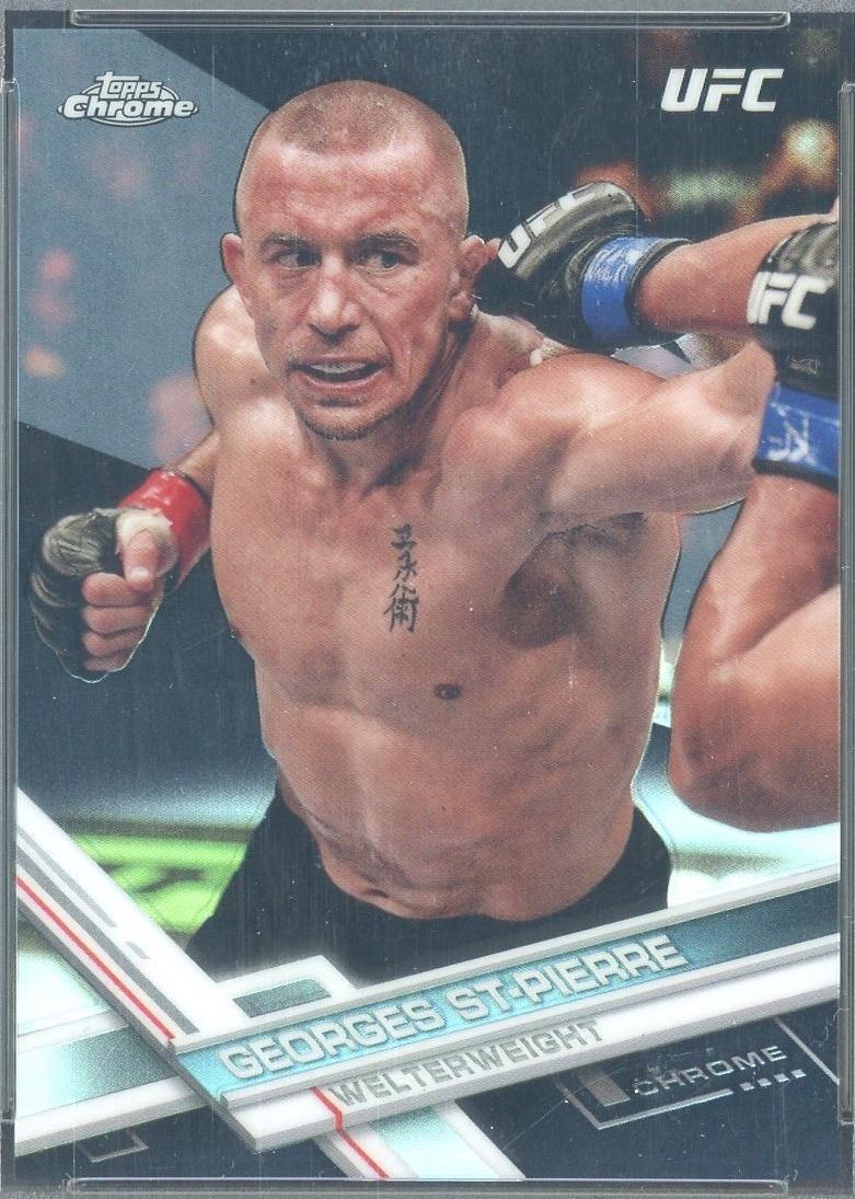 Georges St-Pierre 2017 Topps Chrome UFC Base #96 Black