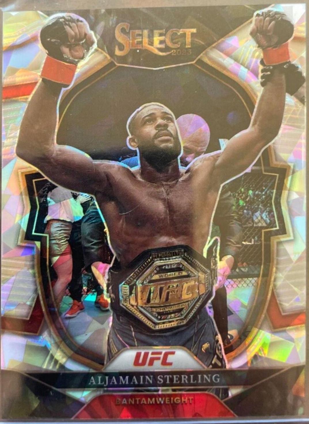 Aljamain Sterling 2023 Panini Select UFC Concourse #58 Cracked Ice