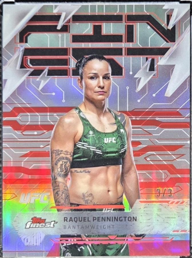 Raquel Pennington 2025 Topps Finest UFC Base Rare #282 Superfractor