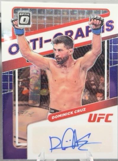 Dominick Cruz 2022 Panini Donruss Optic UFC Opti-Graphs #11 Purple Stars FOTL