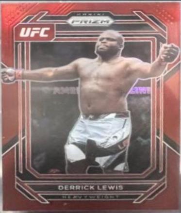 Derrick Lewis 2023 Panini Prizm Under Card UFC Base #175 Red