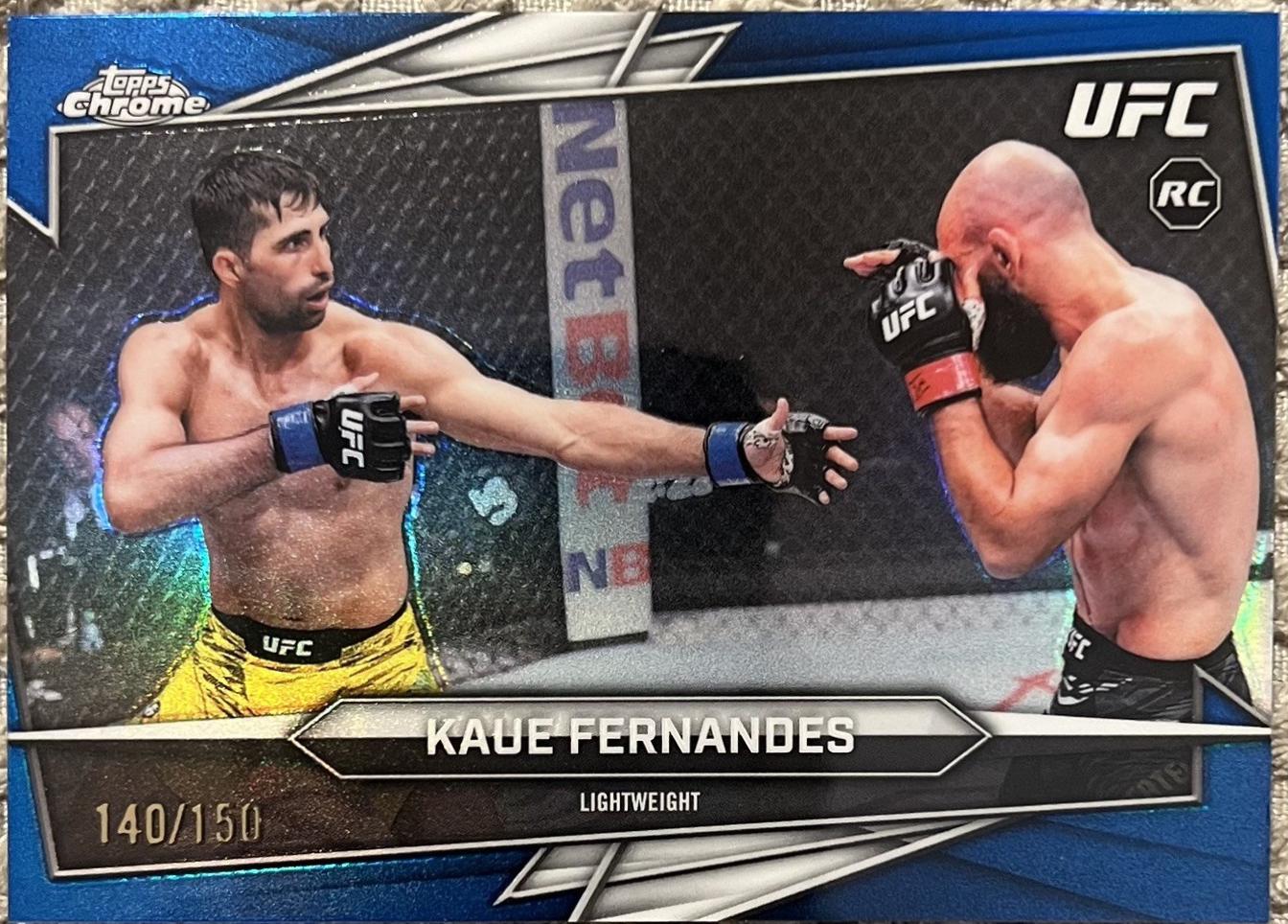 Kaue Fernandes 2026 Topps Chrome UFC Base #108 Blue Refractor