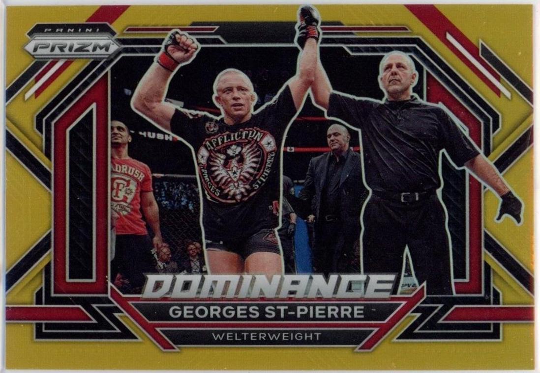 Georges St-Pierre 2023 Panini Prizm UFC Dominance #15 Gold