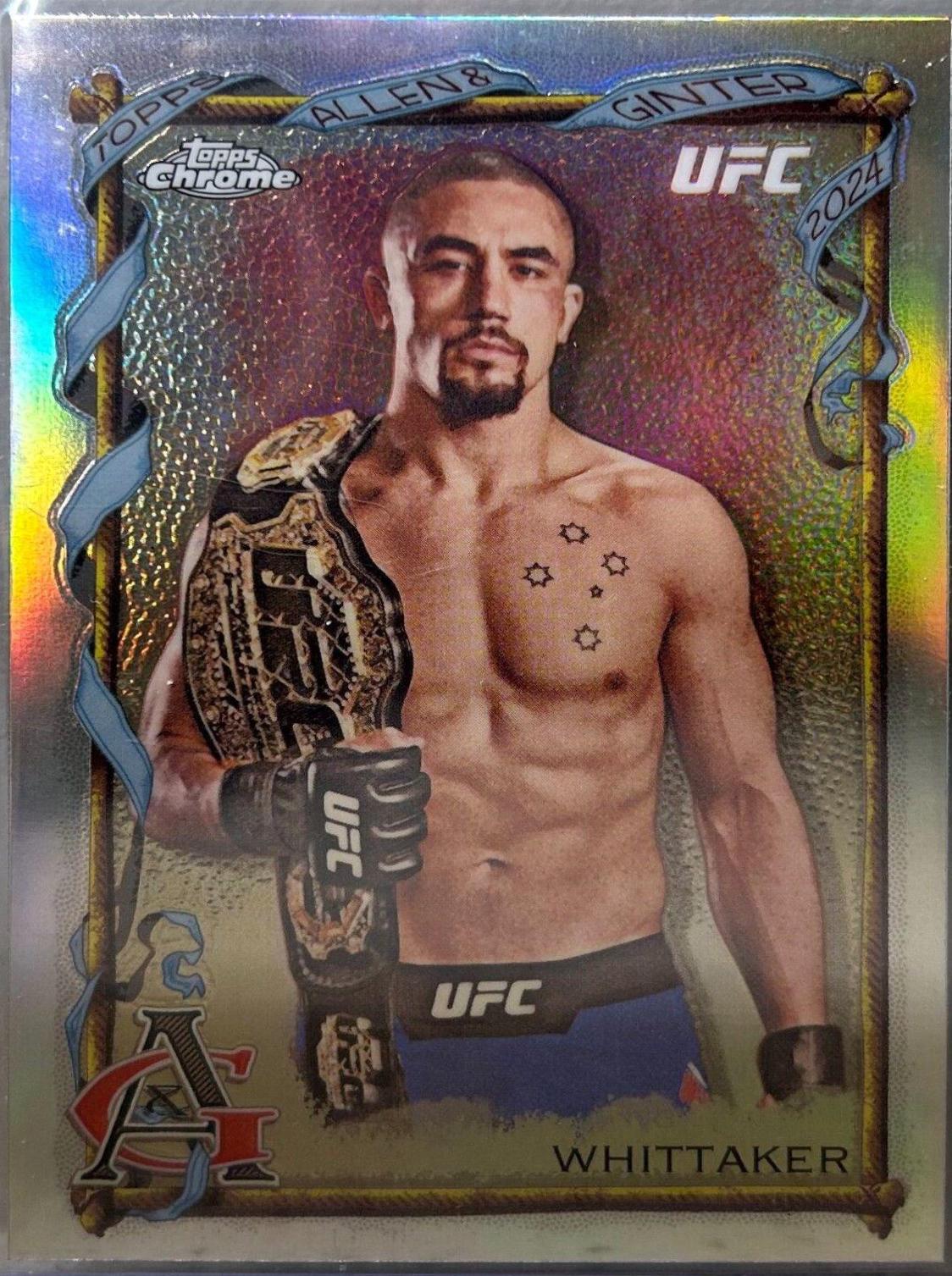 Robert Whittaker 2024 Topps Chrome UFC Allen & Ginter #AAG-10 Refractor