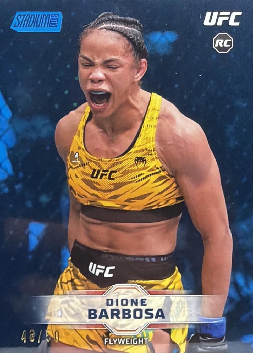 Dione Barbosa 2026 Topps Stadium Club UFC Chrome Base #CB-179 Blue Refractor