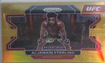 Aljamain Sterling 2022 Panini Prizm UFC Base #55 Gold