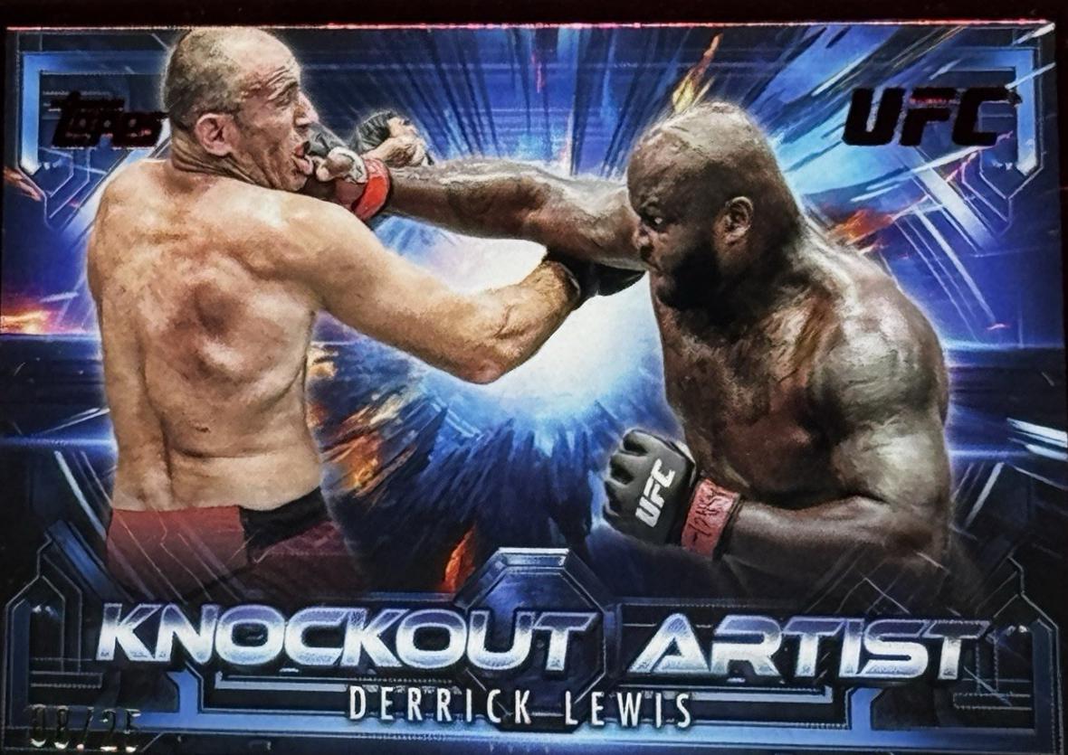 Derrick Lewis 2025 Topps Knockout UFC Knockout Artists #KA-2 Red