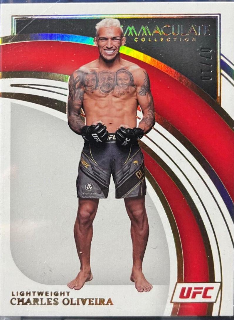 Charles Oliveira 2022 Panini Immaculate UFC Base #86 Gold