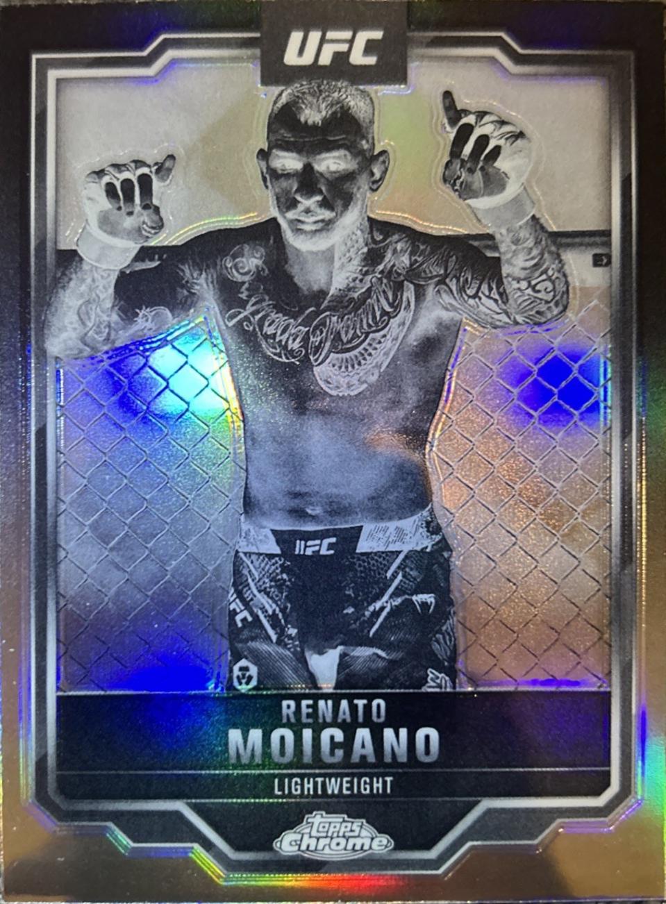 Renato Moicano 2025 Topps Chrome UFC Base #174 Negative Refractor