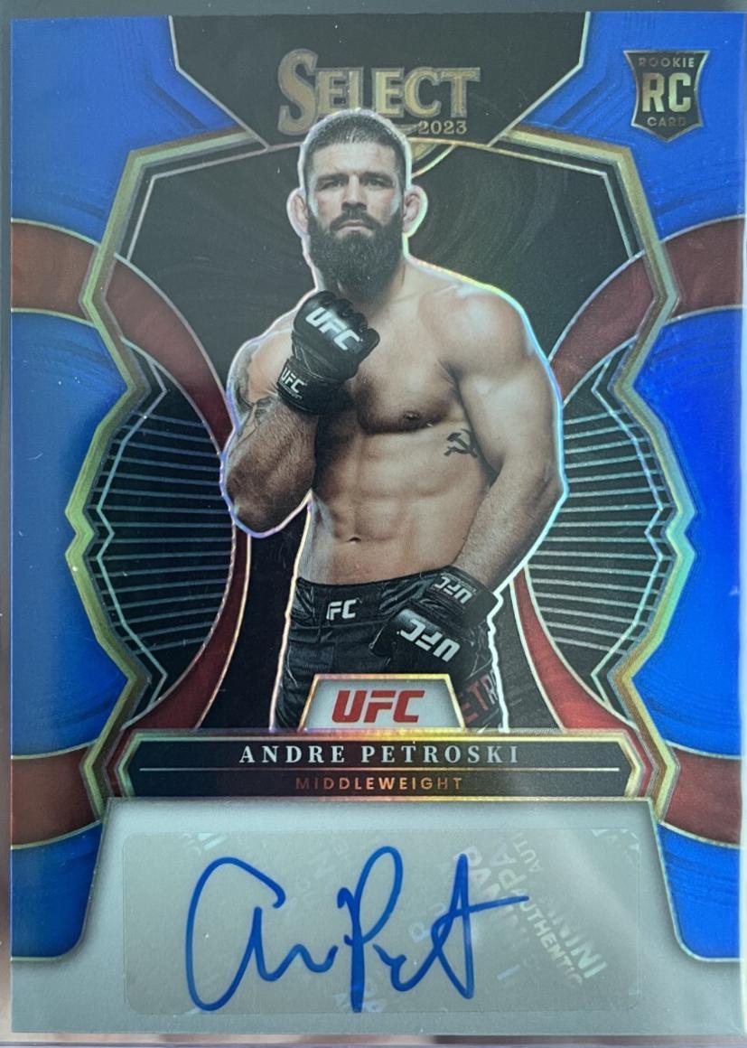 Andre Petroski 2023 Panini Select UFC Rookie Signatures #1 Blue