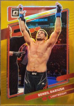 Beneil Dariush 2022 Panini Donruss Optic UFC Base #22 Gold