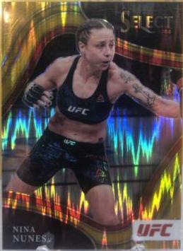 Nina Nunes 2022 Panini Select UFC Octagonside #288 Gold Flash