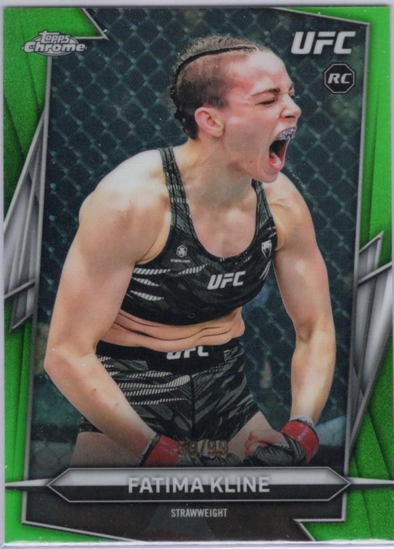Fatima Kline 2026 Topps Chrome UFC Base #158 Green Refractor