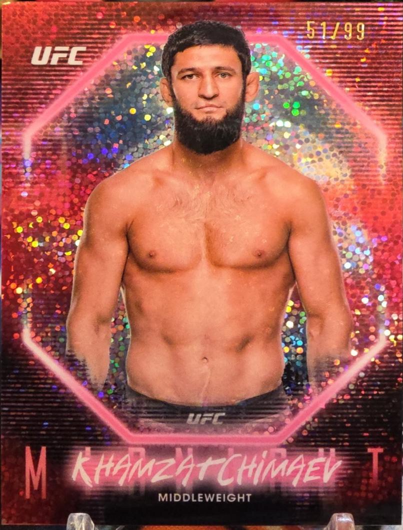 Khamzat Chimaev 2025 Topps Midnight UFC Base #3 Midnight