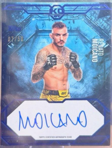 Renato Moicano 2025 Topps Knockout UFC Knockout Autographs #KA-RM Blue