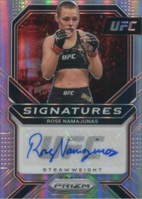 Rose Namajunas 2021 Panini Prizm UFC Signatures #16 Black