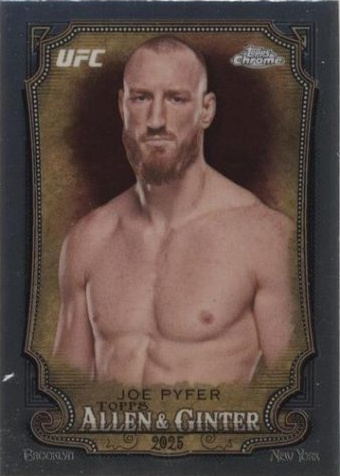 Joe Pyfer 2025 Topps Chrome UFC Allen & Ginter #AAG-15 Red White Blue Refractor