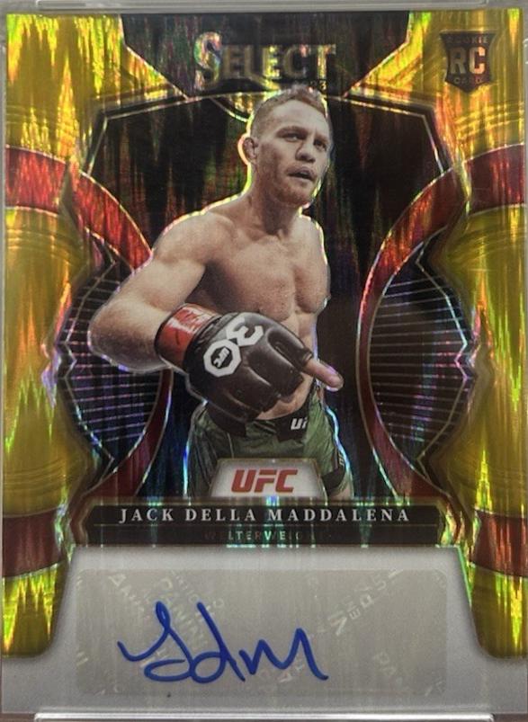 Jack Della Maddalena 2023 Panini Select UFC Rookie Signatures #7 Gold Flash