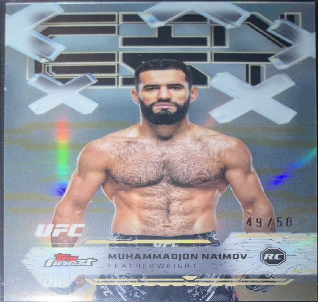 Muhammadjon Naimov 2025 Topps Finest UFC Base Common #79 Gold Refractor