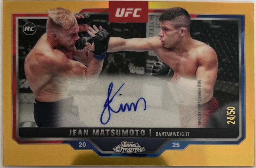 Jean Matsumoto 2025 Topps Chrome UFC Chrome Rookie Autographs #CRA-JO Gold Refractor
