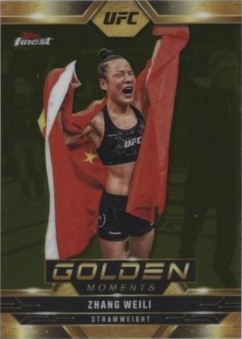 Zhang Weili 2025 Topps Finest UFC Golden Moments #GM-18 Superfractor
